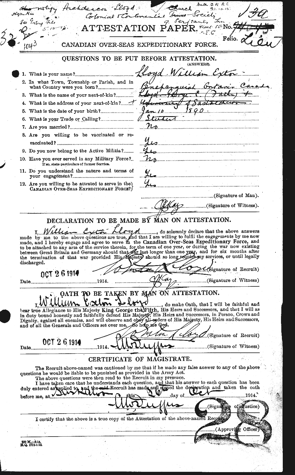 Personnel Records of the First World War - CEF 469312a