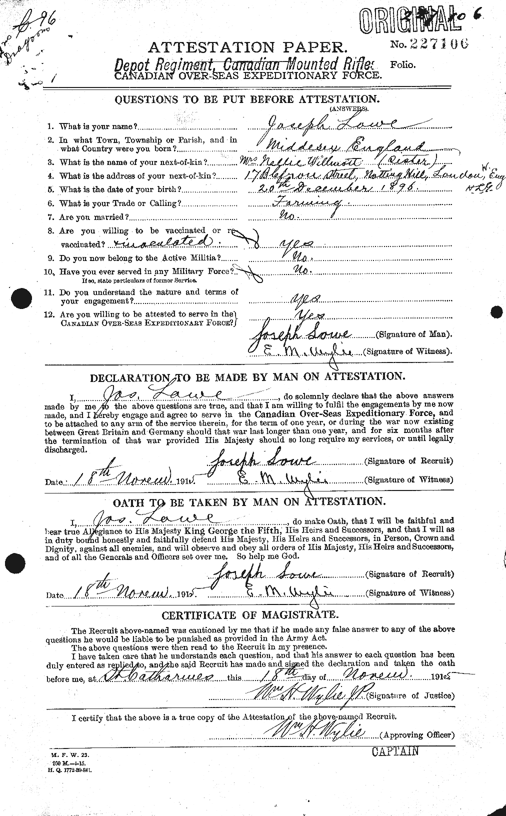 Personnel Records of the First World War - CEF 469647a