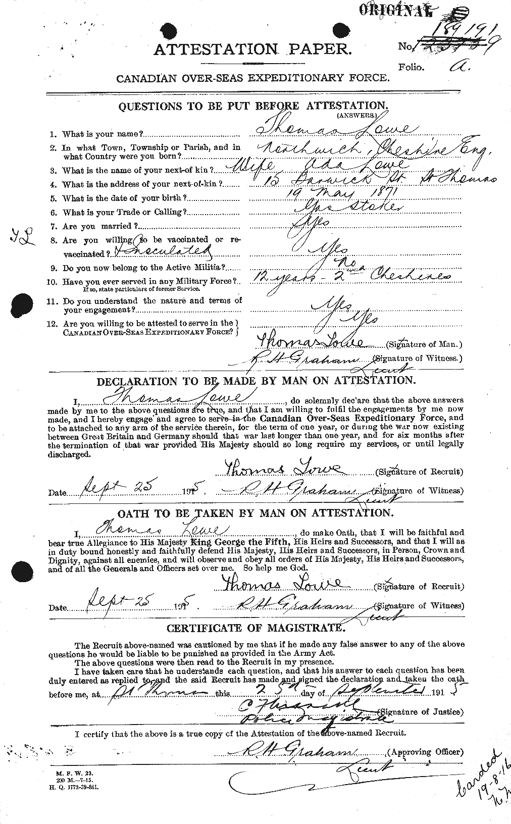 Personnel Records of the First World War - CEF 469711a