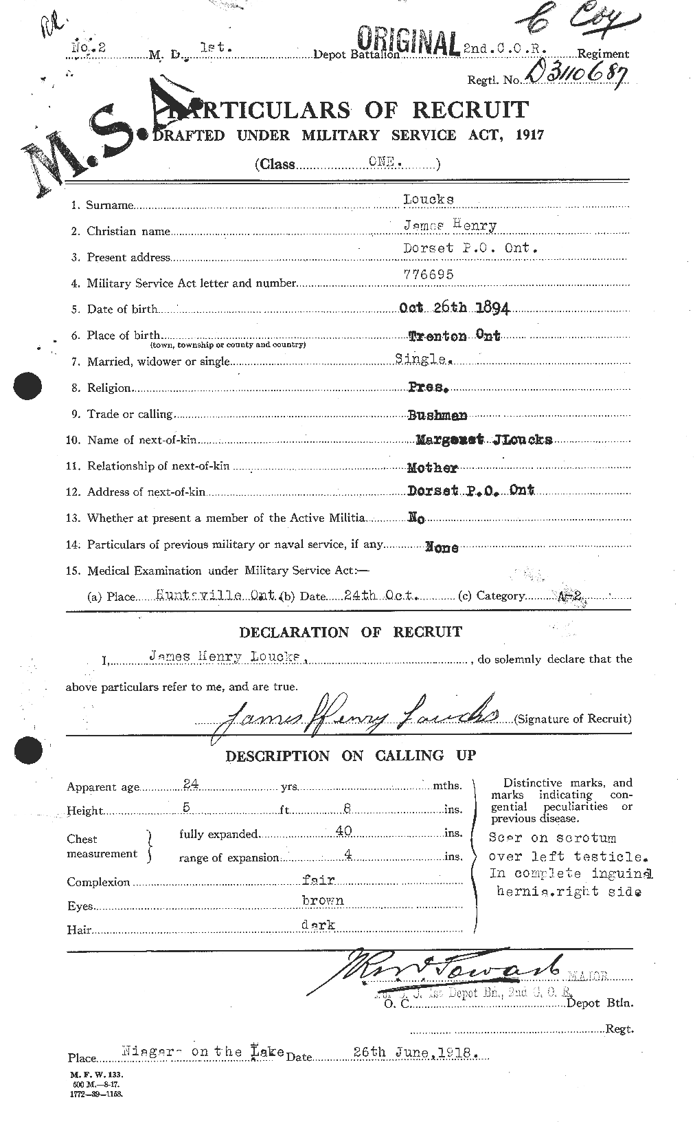 Personnel Records of the First World War - CEF 470286a