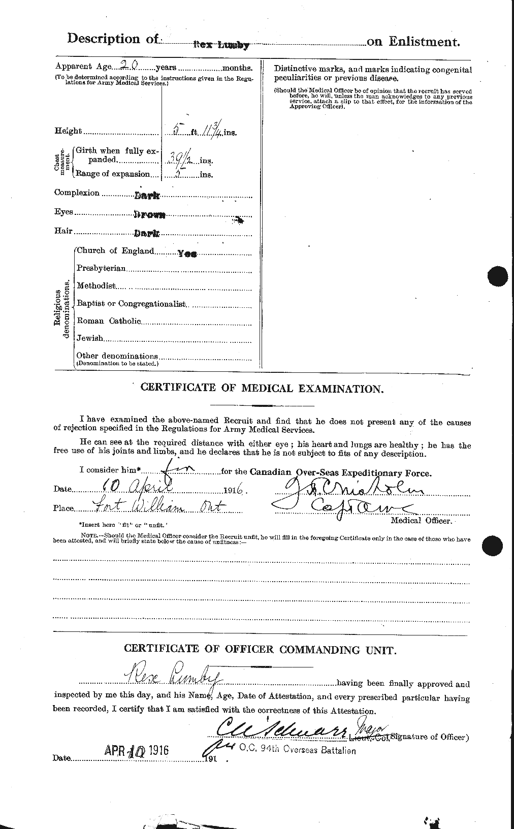 Personnel Records of the First World War - CEF 470788b