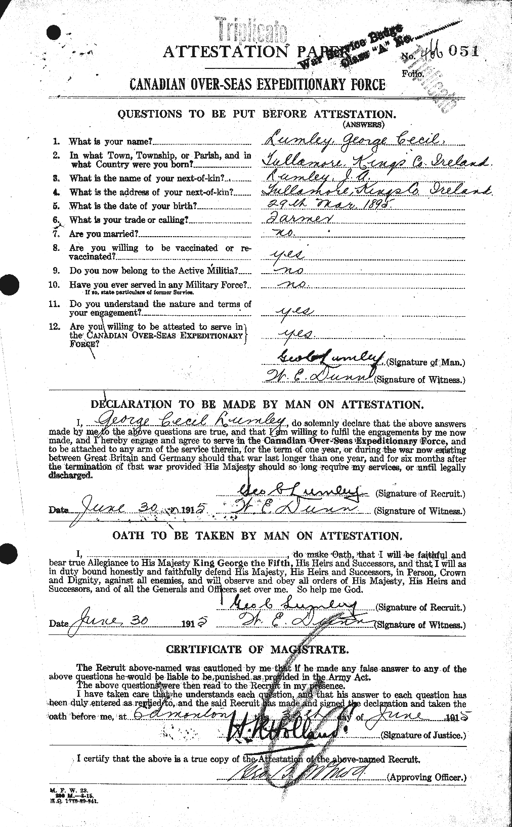 Personnel Records of the First World War - CEF 470805a
