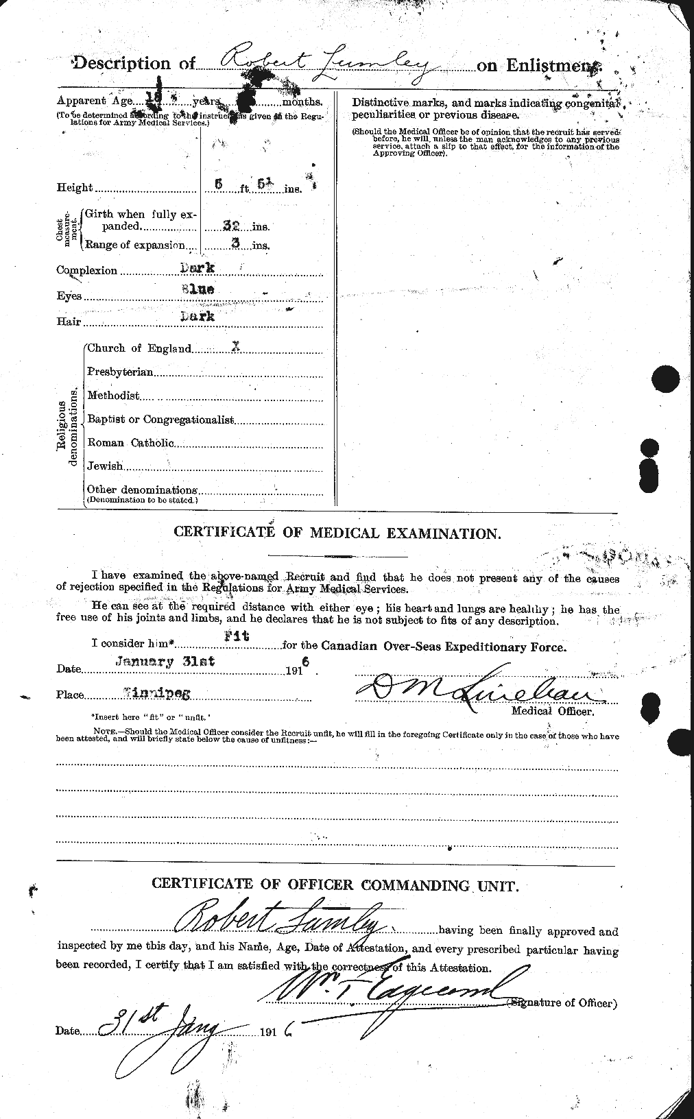 Personnel Records of the First World War - CEF 470816b