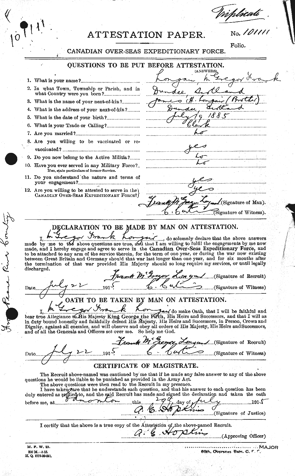 Personnel Records of the First World War - CEF 470934a