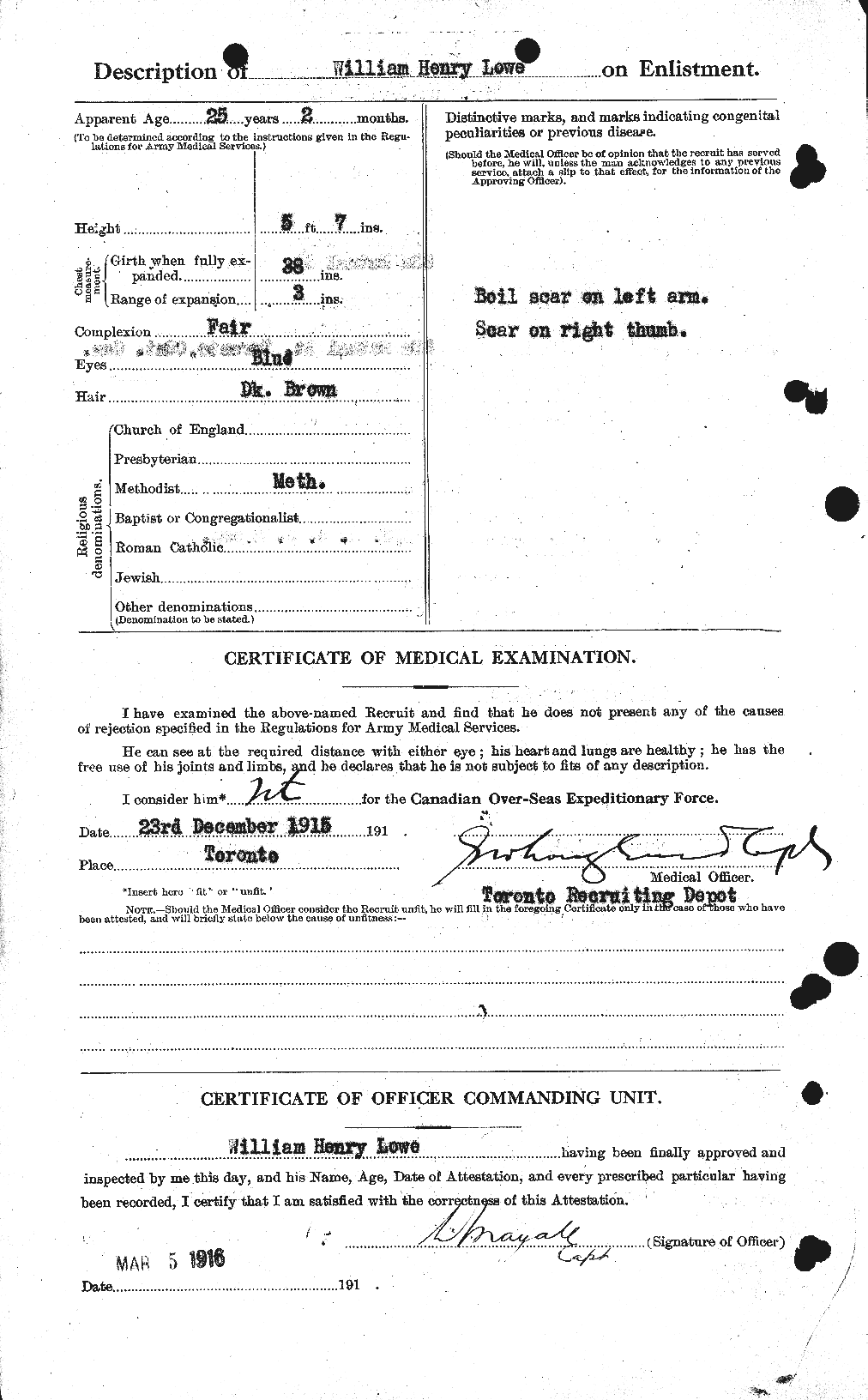 Dossiers du Personnel de la Première Guerre mondiale - CEC 471231b