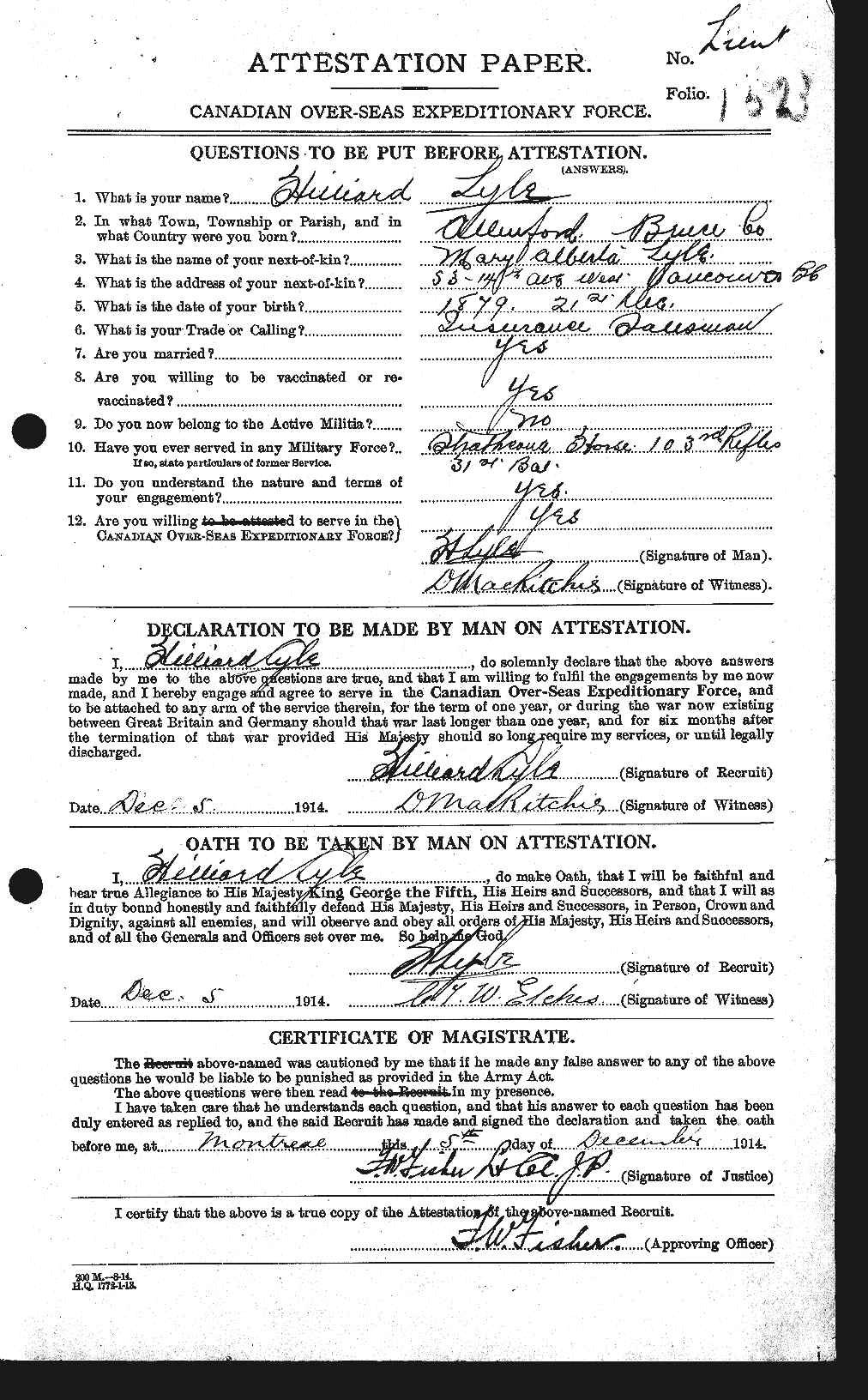 Personnel Records of the First World War - CEF 471791a