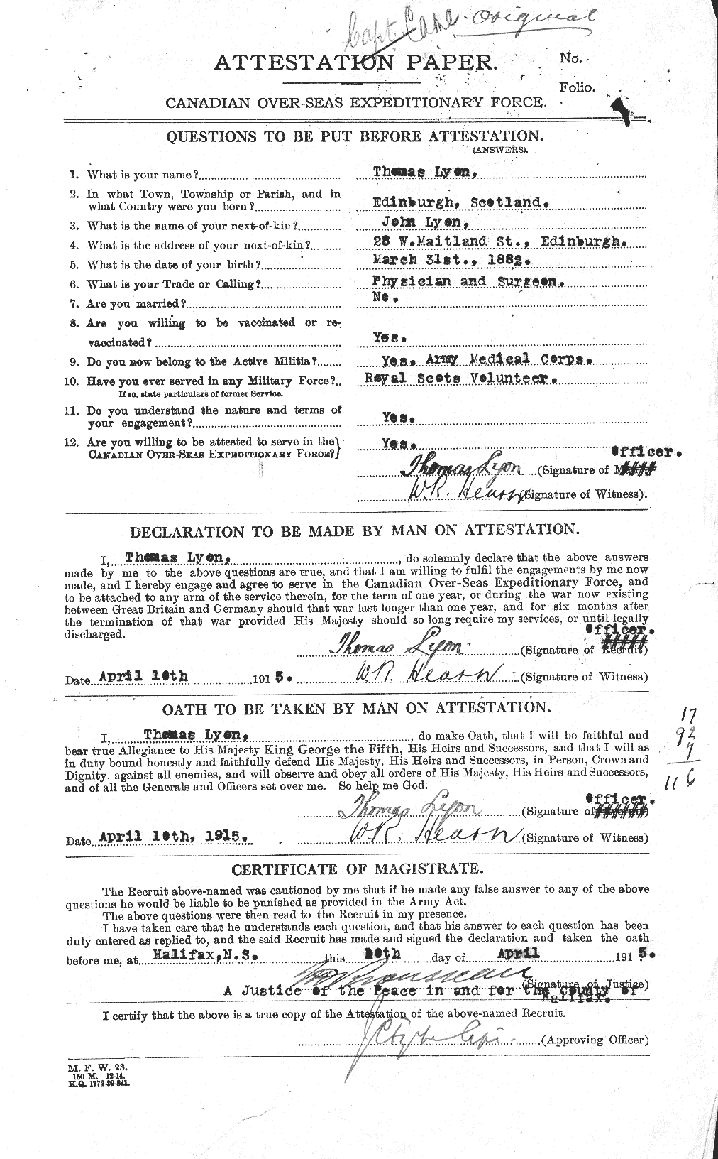 Personnel Records of the First World War - CEF 472970a