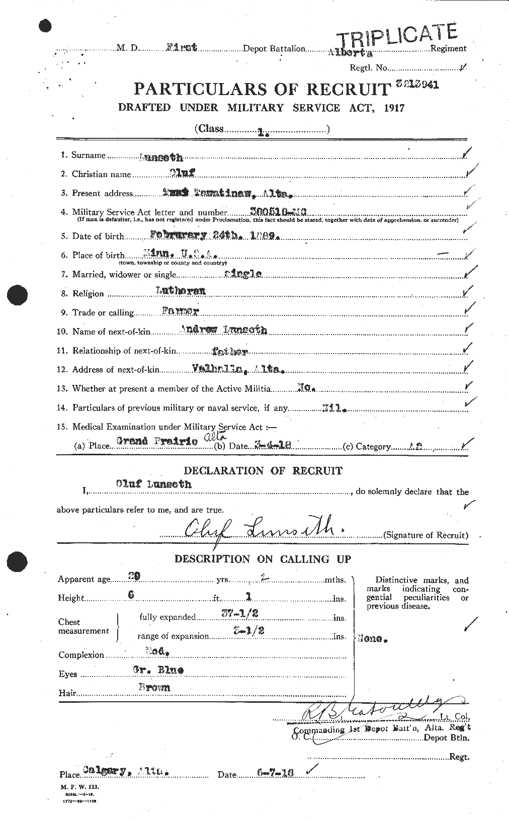 Personnel Records of the First World War - CEF 473473a