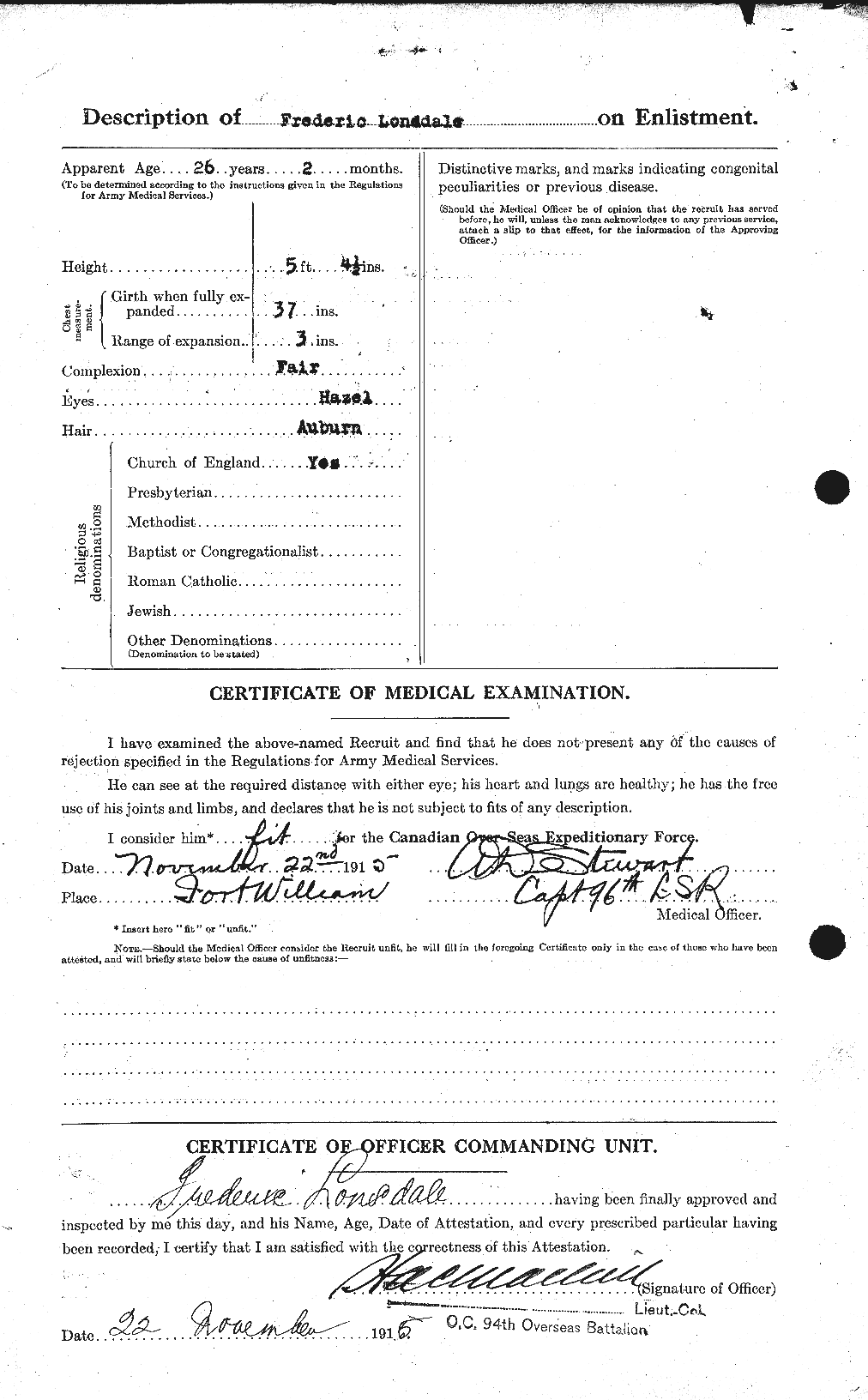 Dossiers du Personnel de la Première Guerre mondiale - CEC 473584b
