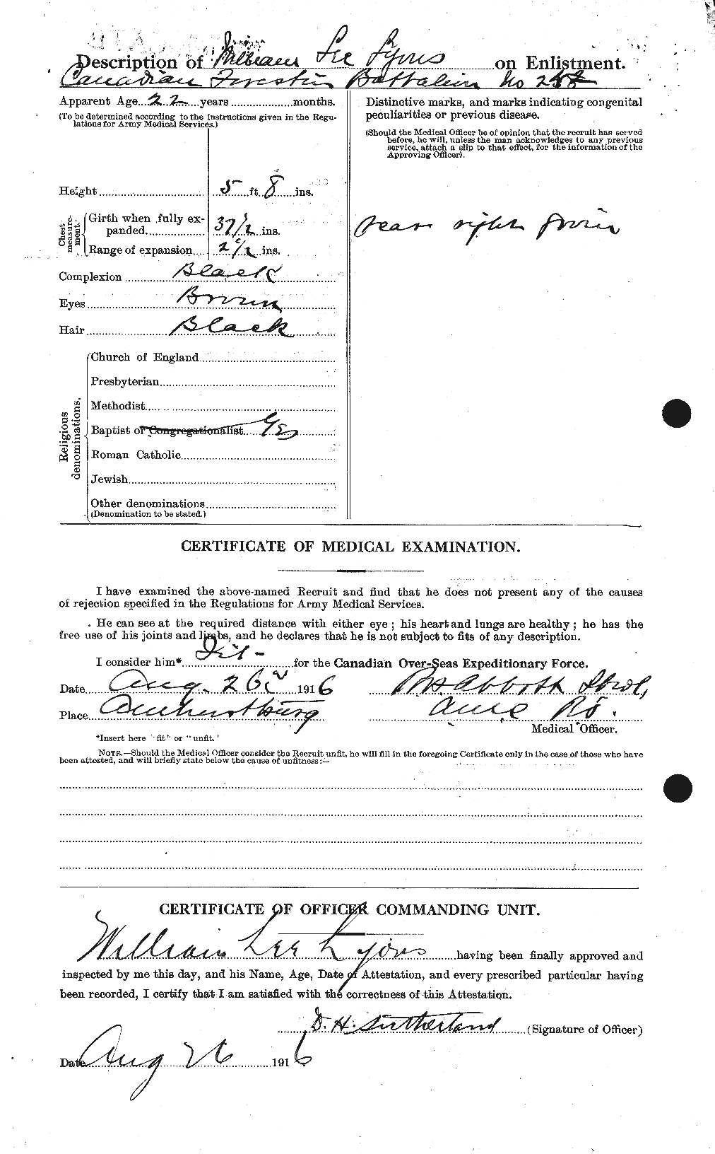 Dossiers du Personnel de la Première Guerre mondiale - CEC 474907b