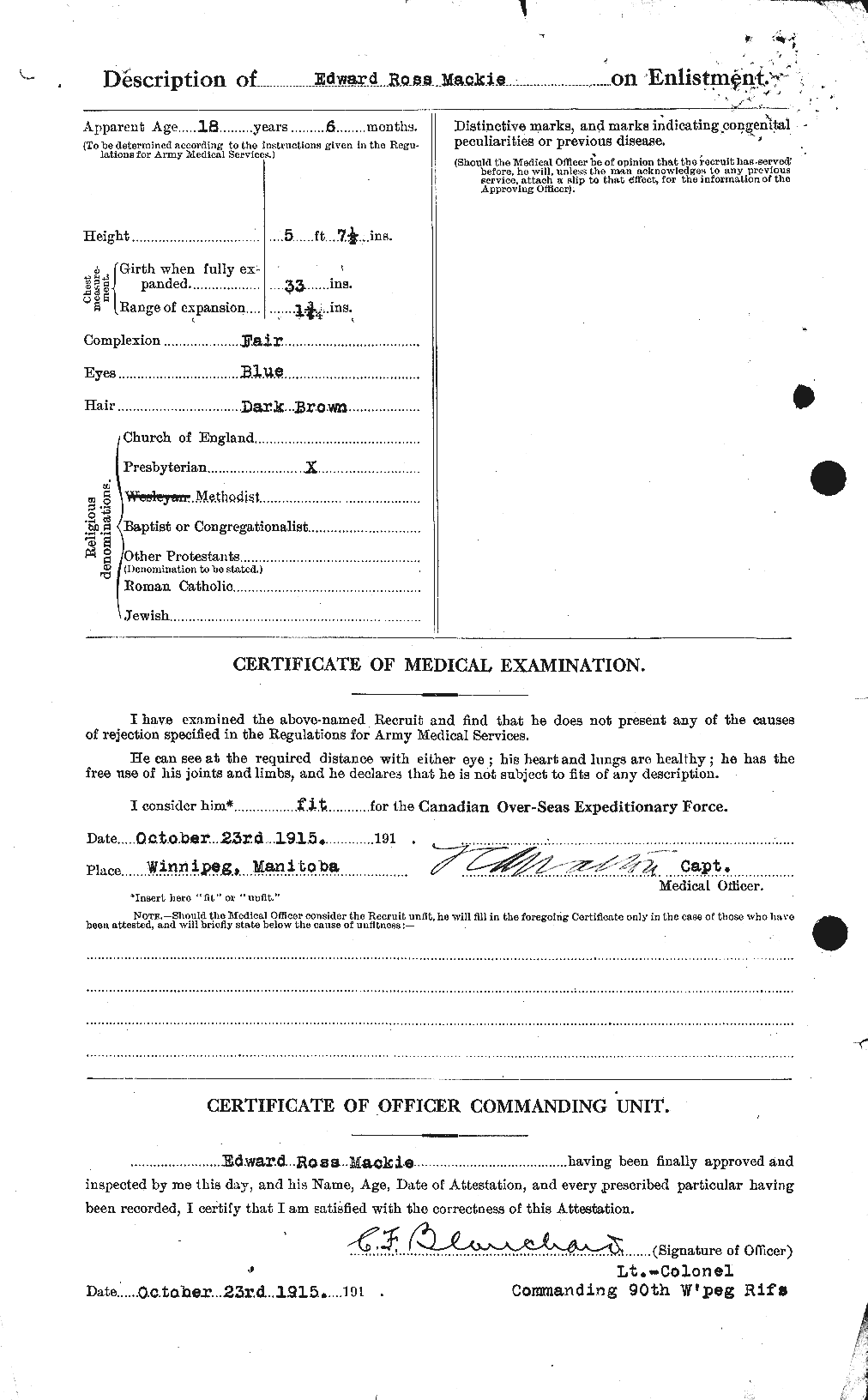 Personnel Records of the First World War - CEF 476258b