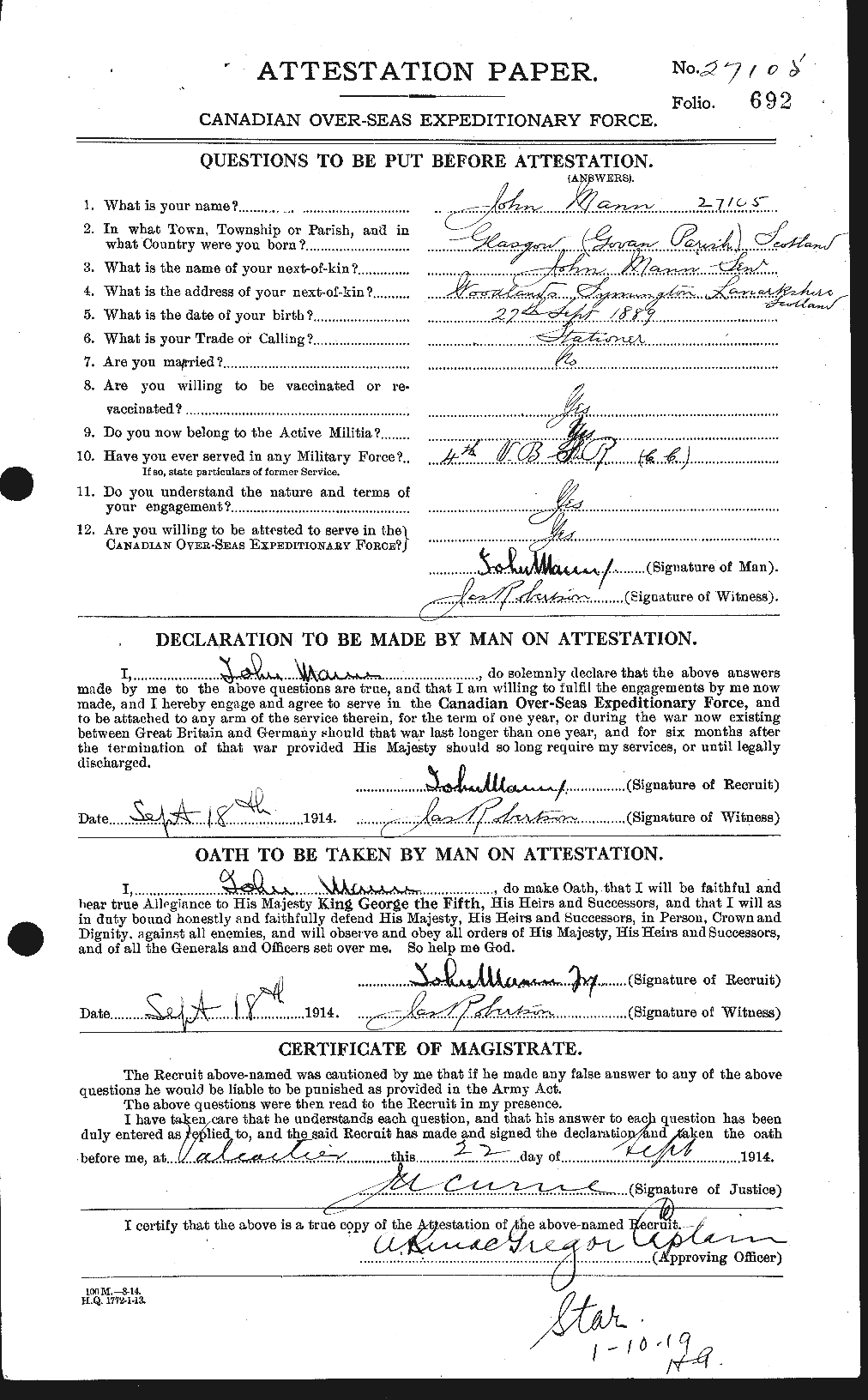 Personnel Records of the First World War - CEF 477230a
