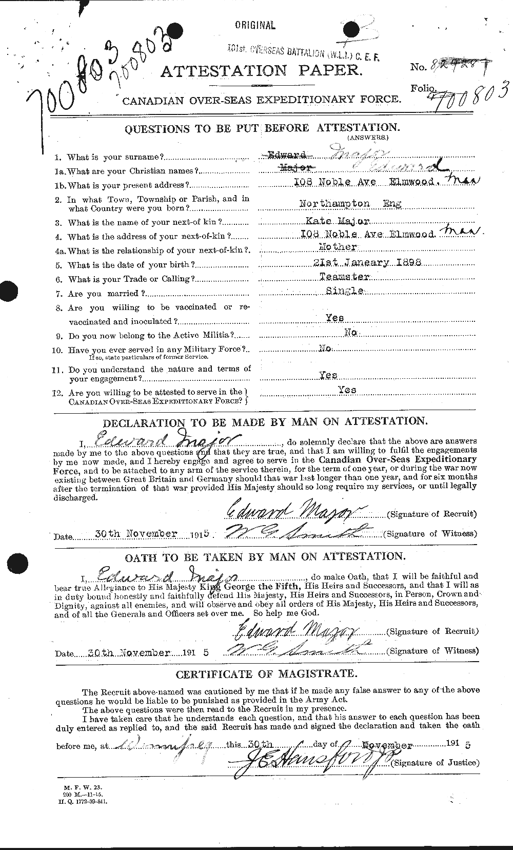 Personnel Records of the First World War - CEF 477824a