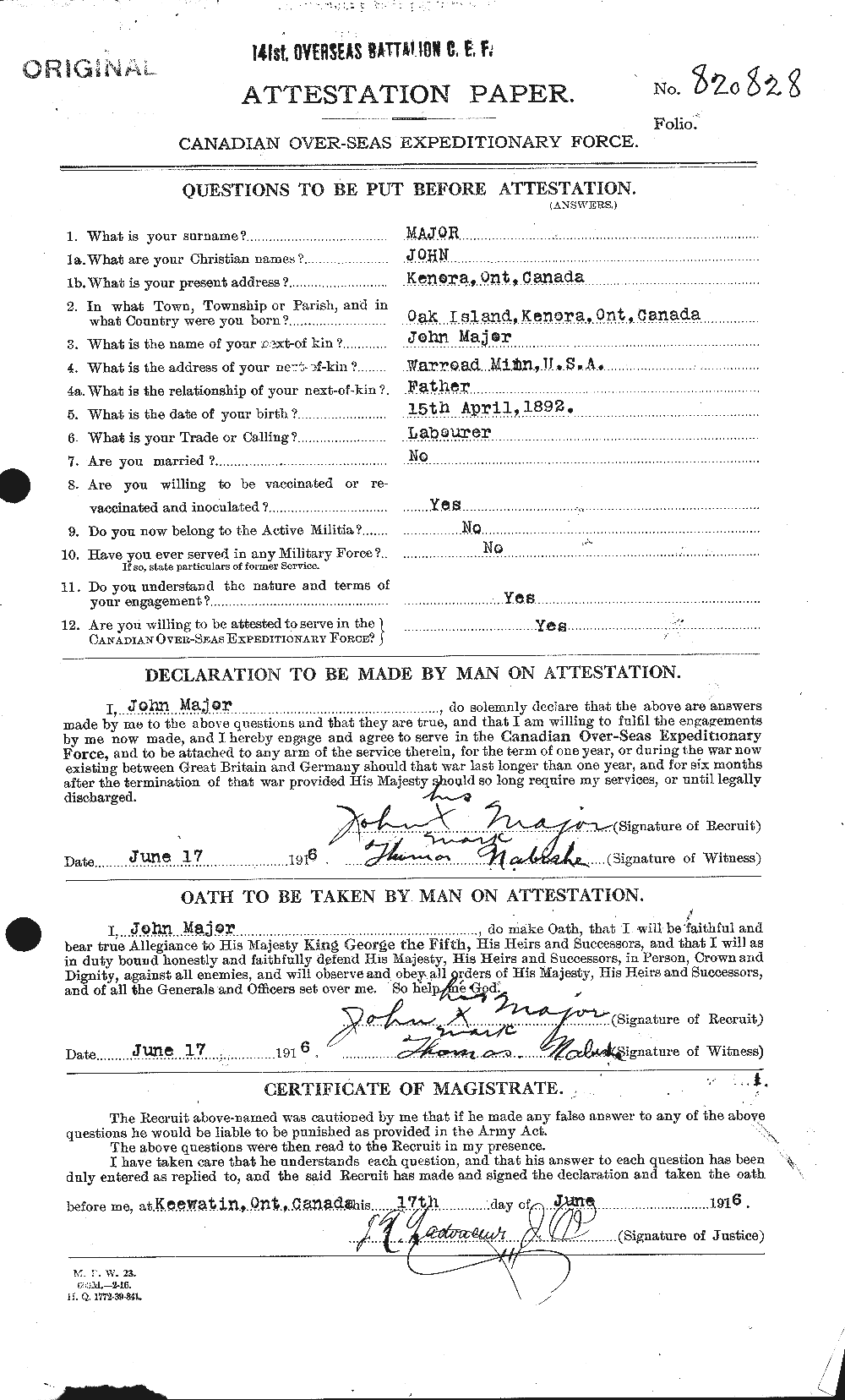 Personnel Records of the First World War - CEF 477862a