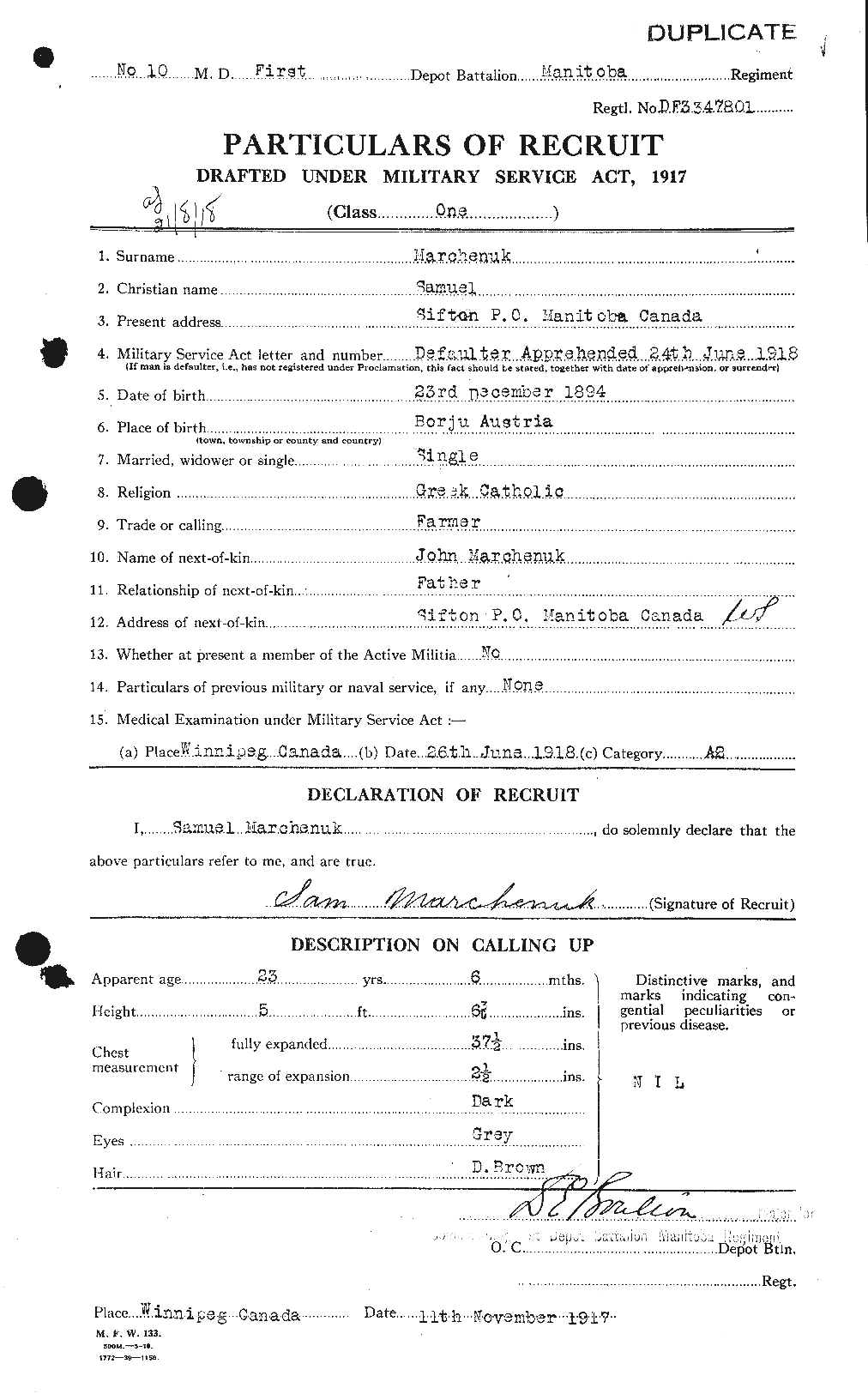 Personnel Records of the First World War - CEF 479973a