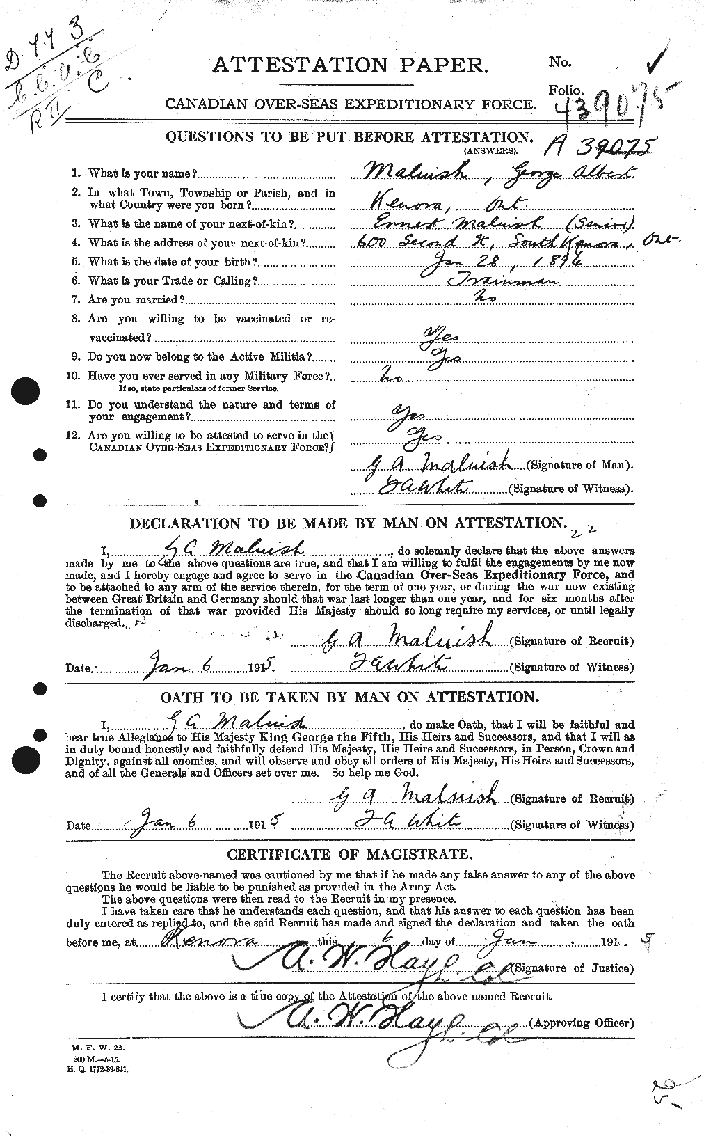Personnel Records of the First World War - CEF 480932a