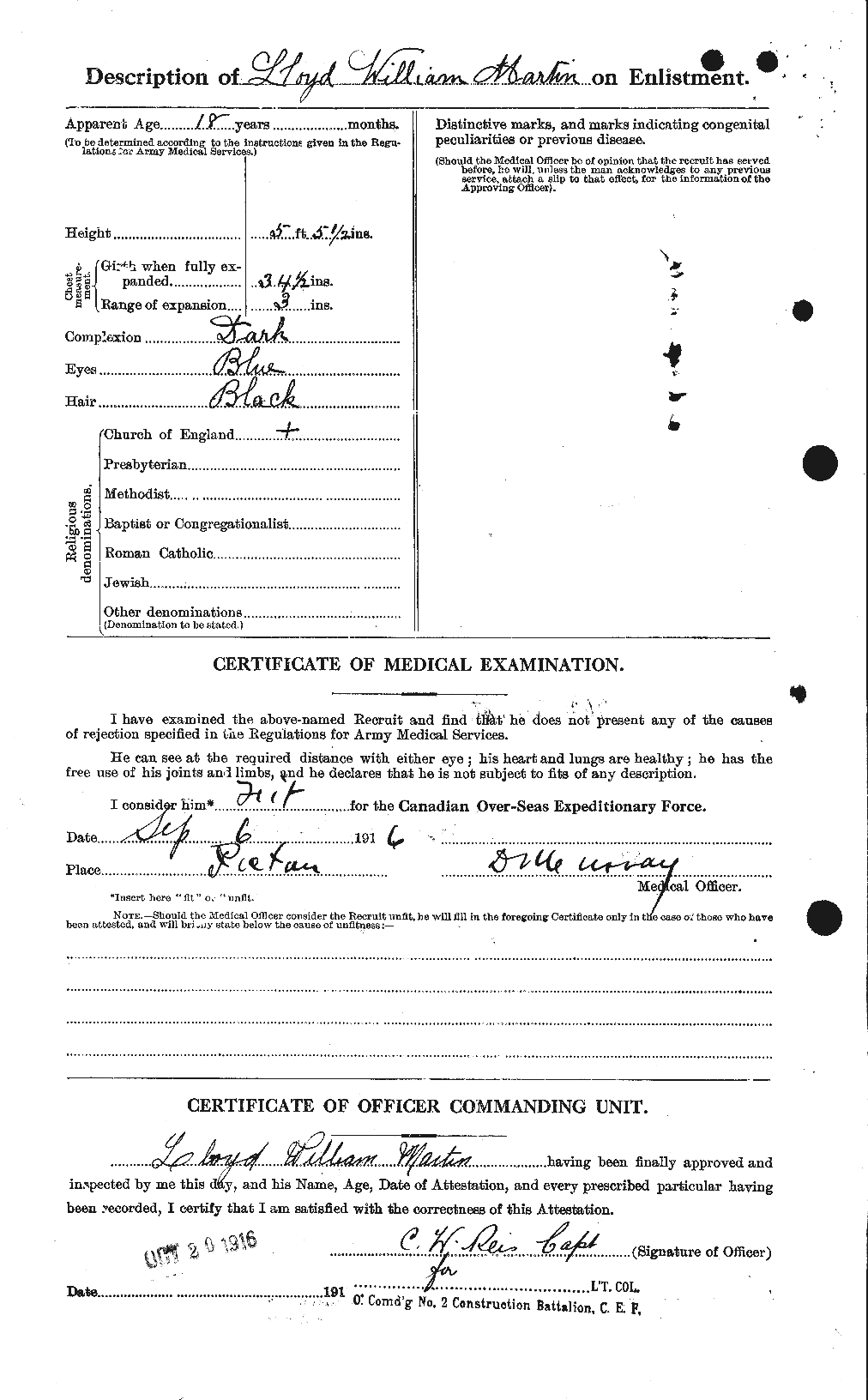 Personnel Records of the First World War - CEF 481137b