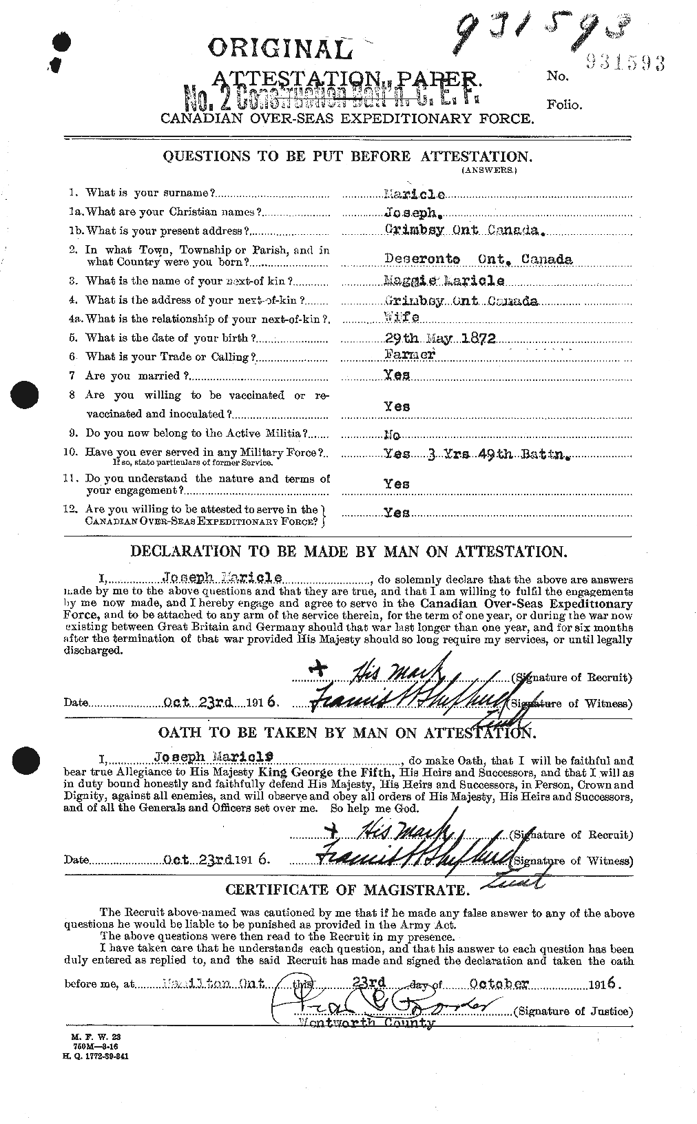 Personnel Records of the First World War - CEF 481304a