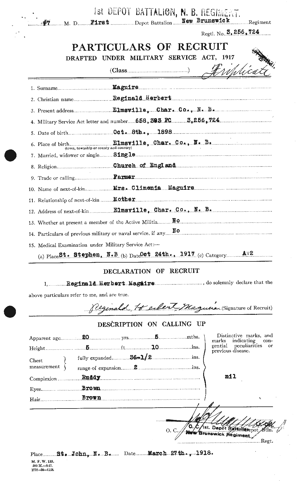 Personnel Records of the First World War - CEF 481878a