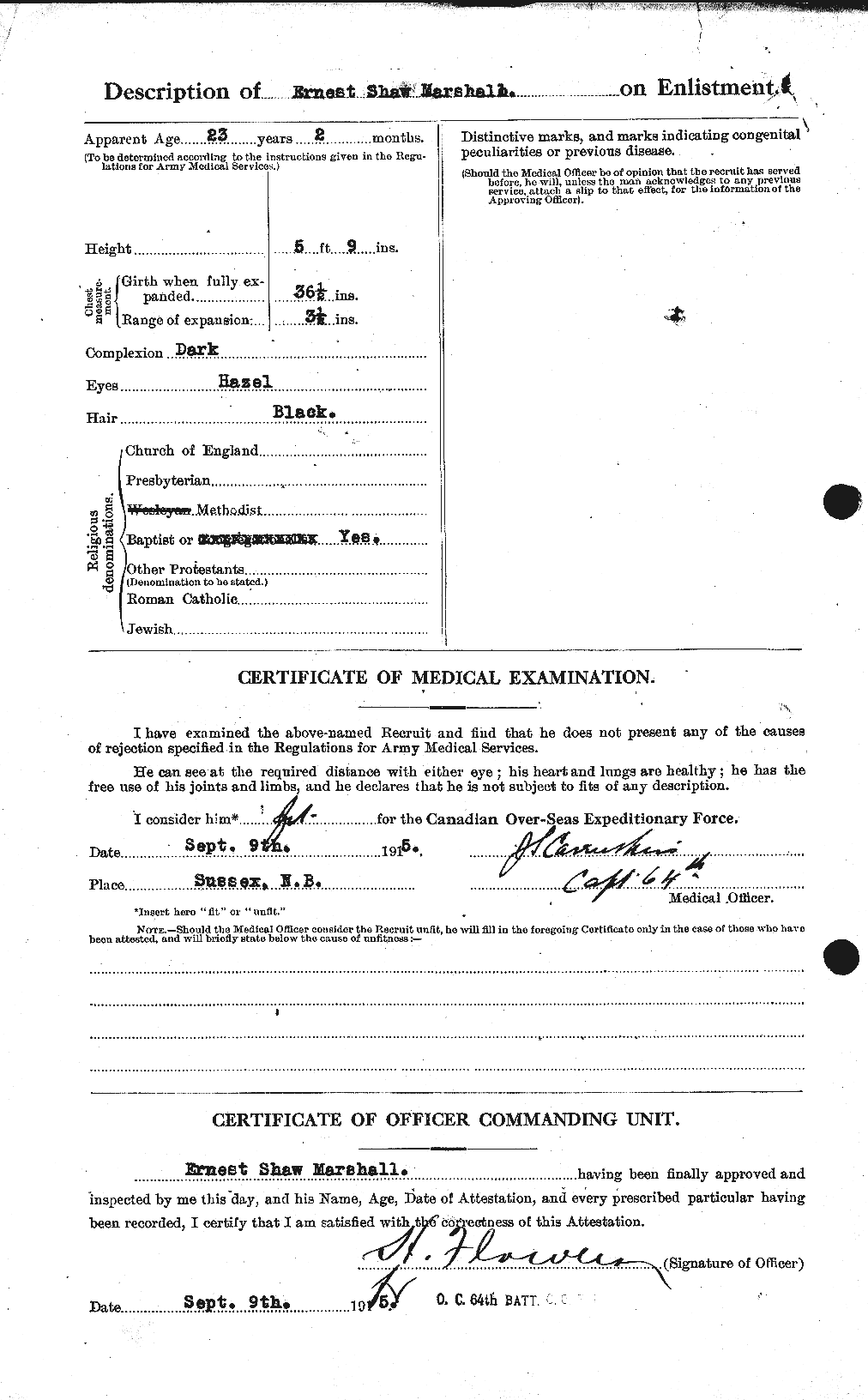 Personnel Records of the First World War - CEF 482137b