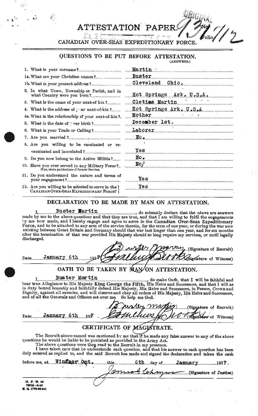 Personnel Records of the First World War - CEF 482675a