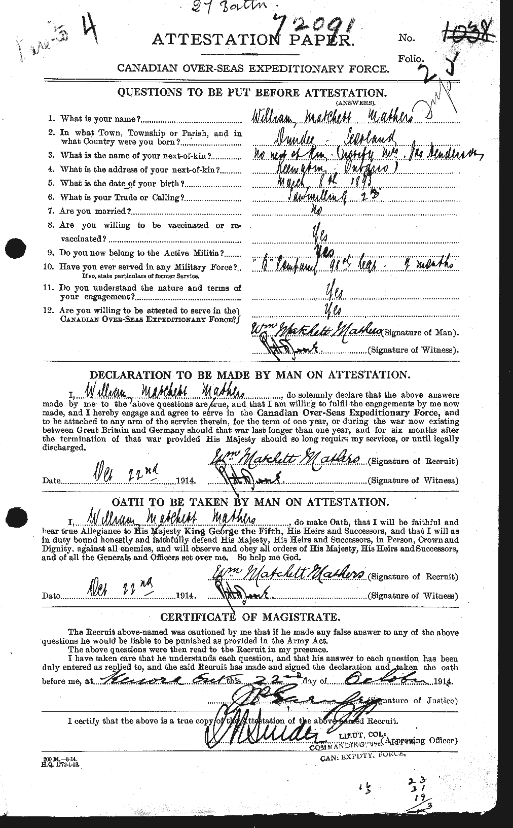 Personnel Records of the First World War - CEF 483467a