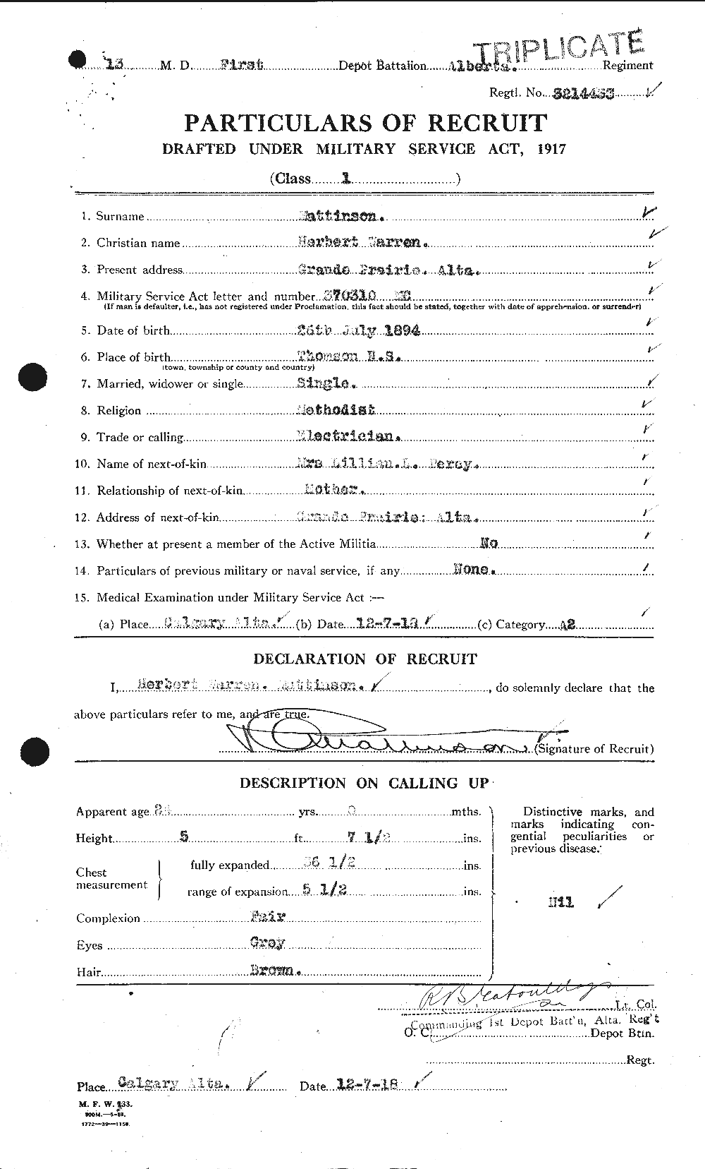 Personnel Records of the First World War - CEF 484126a