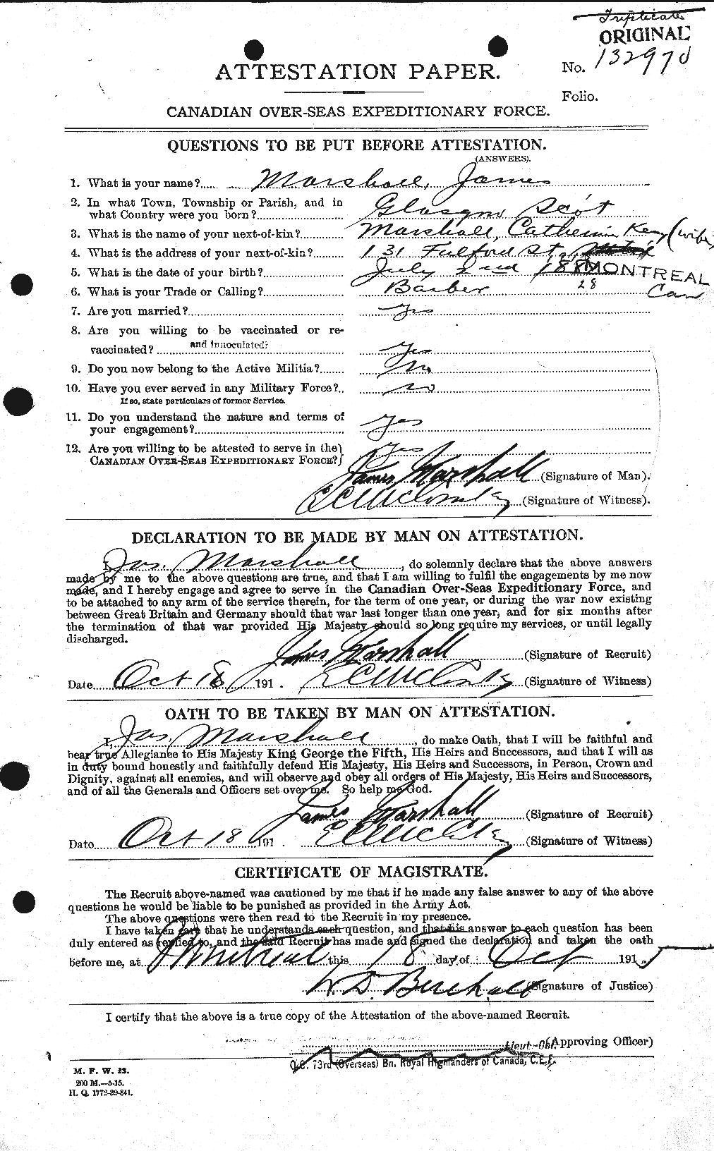 Personnel Records of the First World War - CEF 484321a