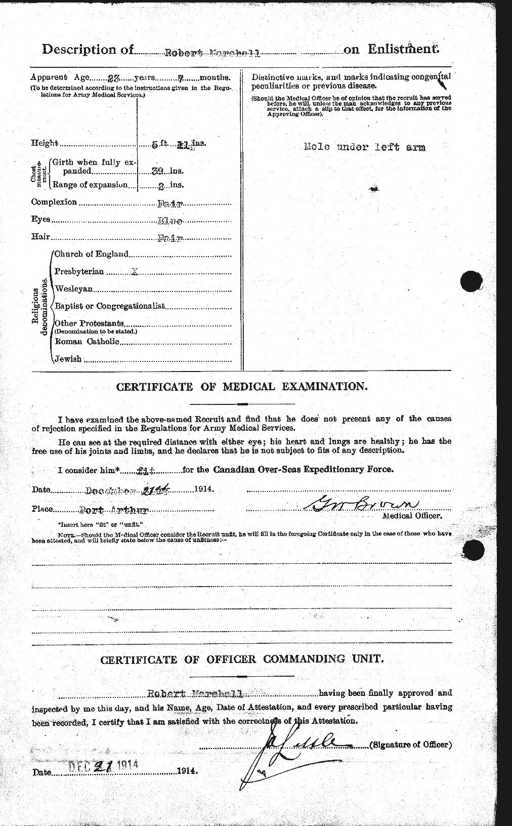 Personnel Records of the First World War - CEF 484538b