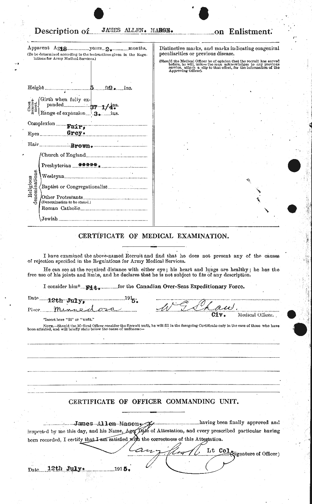 Personnel Records of the First World War - CEF 484640b