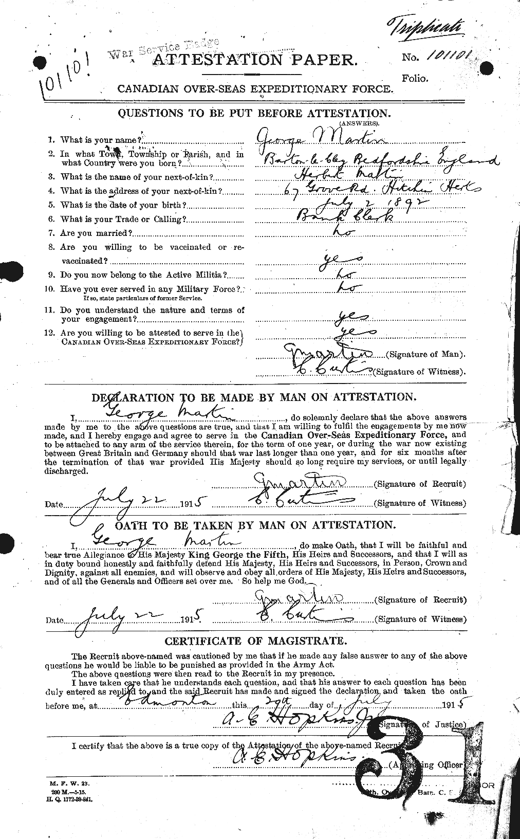 Personnel Records of the First World War - CEF 484956a