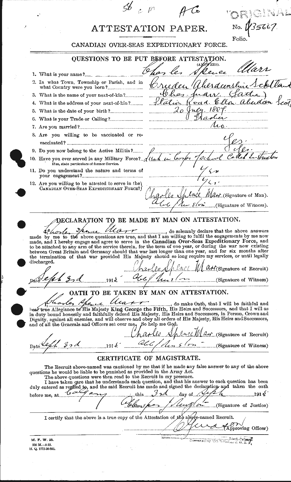 Personnel Records of the First World War - CEF 485604a