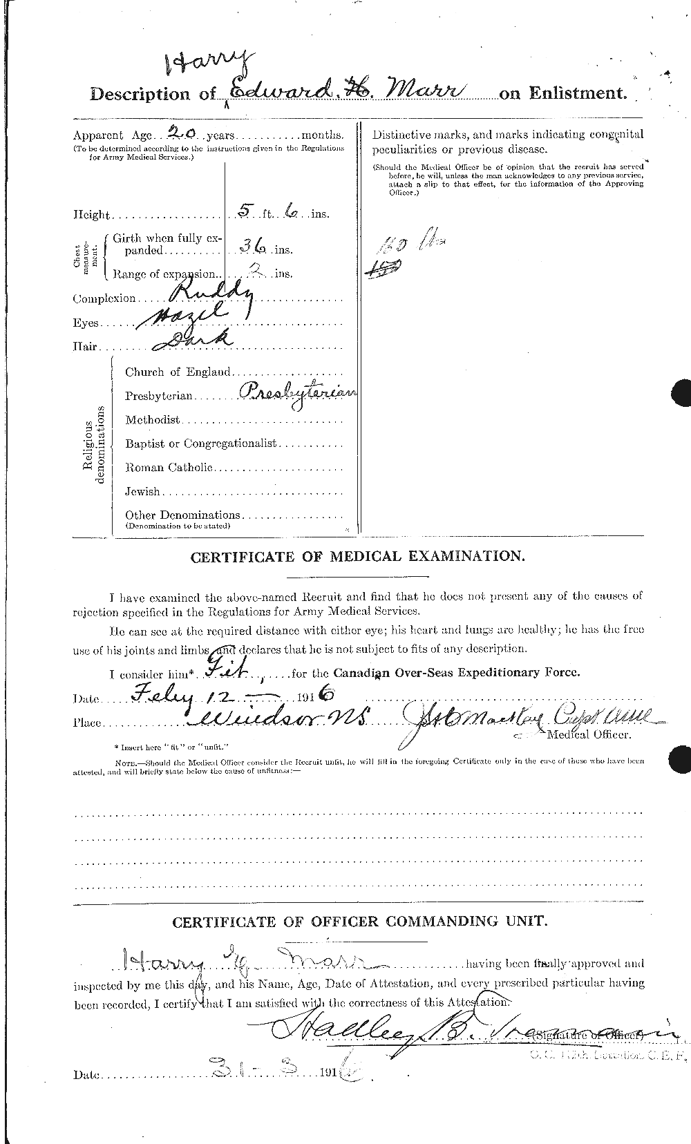 Personnel Records of the First World War - CEF 485636b