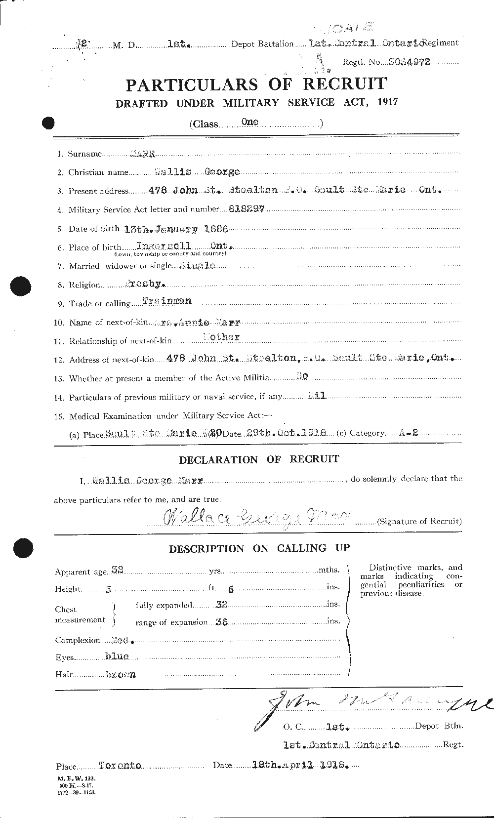 Personnel Records of the First World War - CEF 485684a