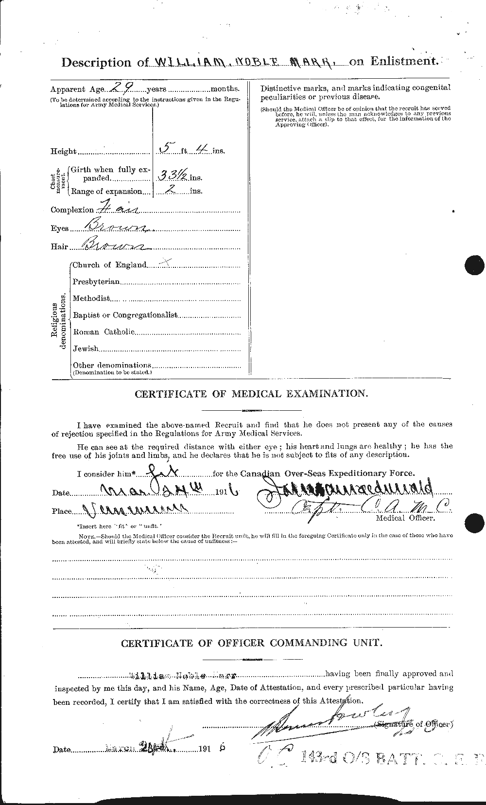 Dossiers du Personnel de la Première Guerre mondiale - CEC 485697b