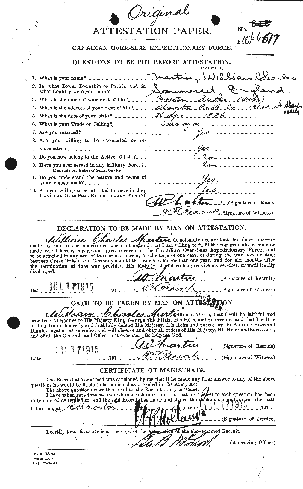 Personnel Records of the First World War - CEF 485751a