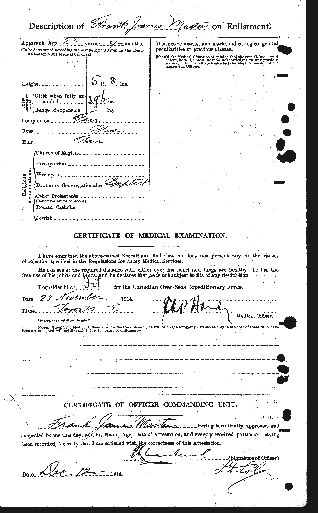 Personnel Records of the First World War - CEF 487320b