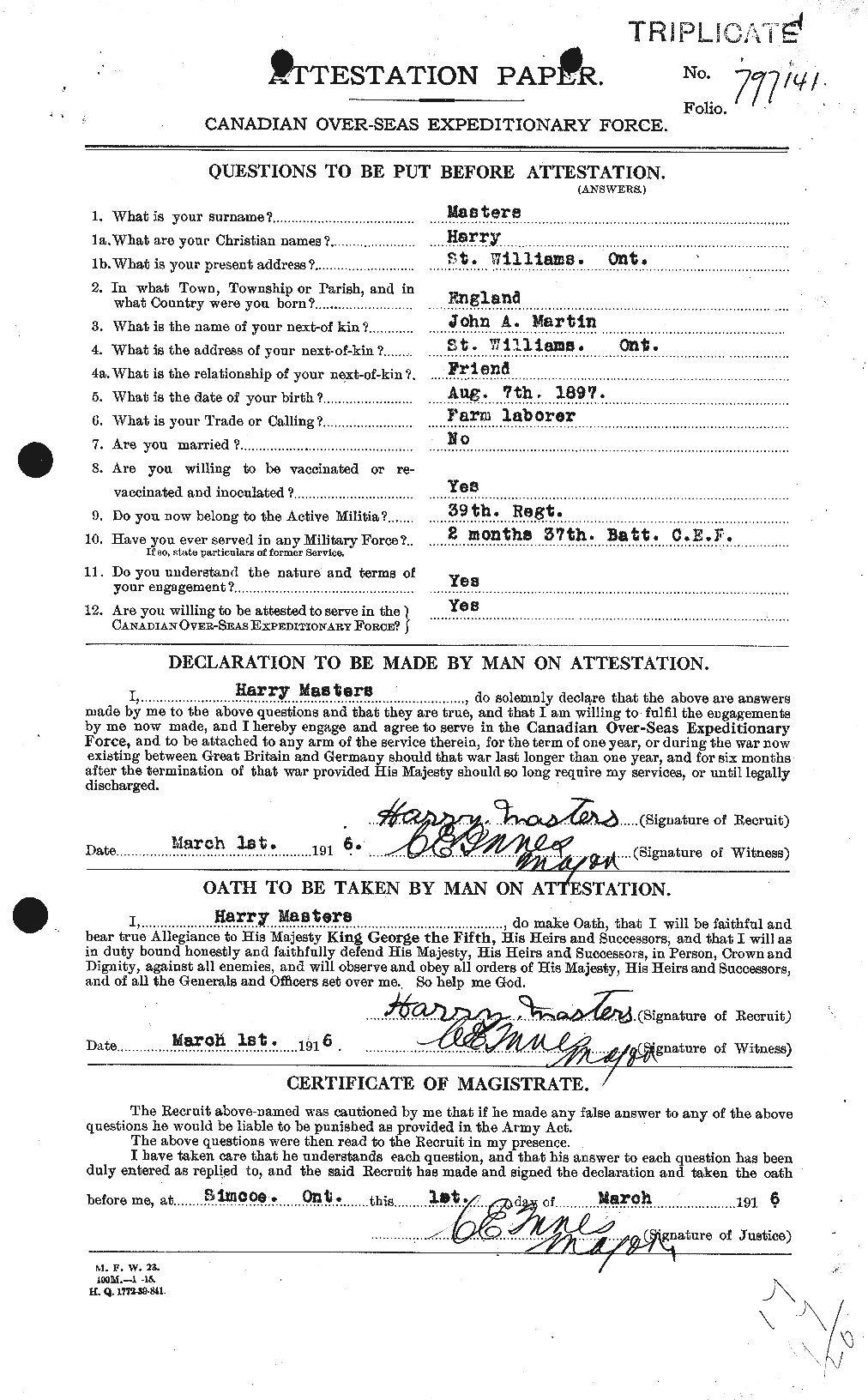 Personnel Records of the First World War - CEF 487336a