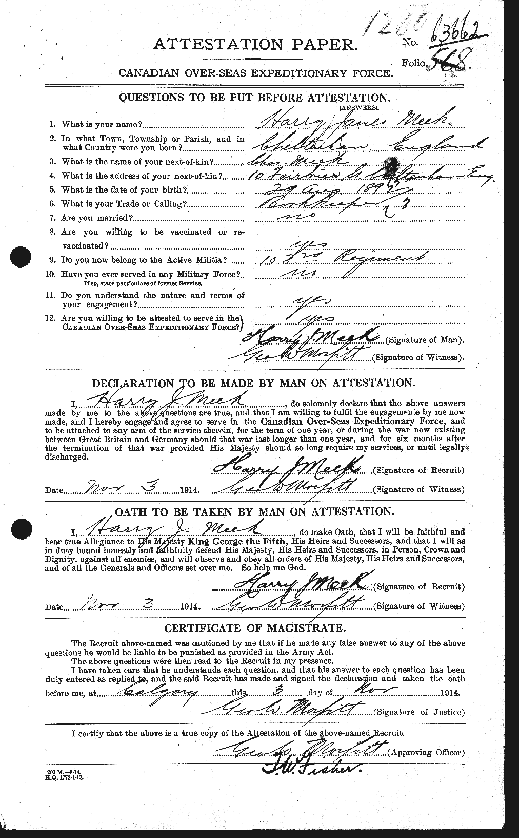 Personnel Records of the First World War - CEF 487676a