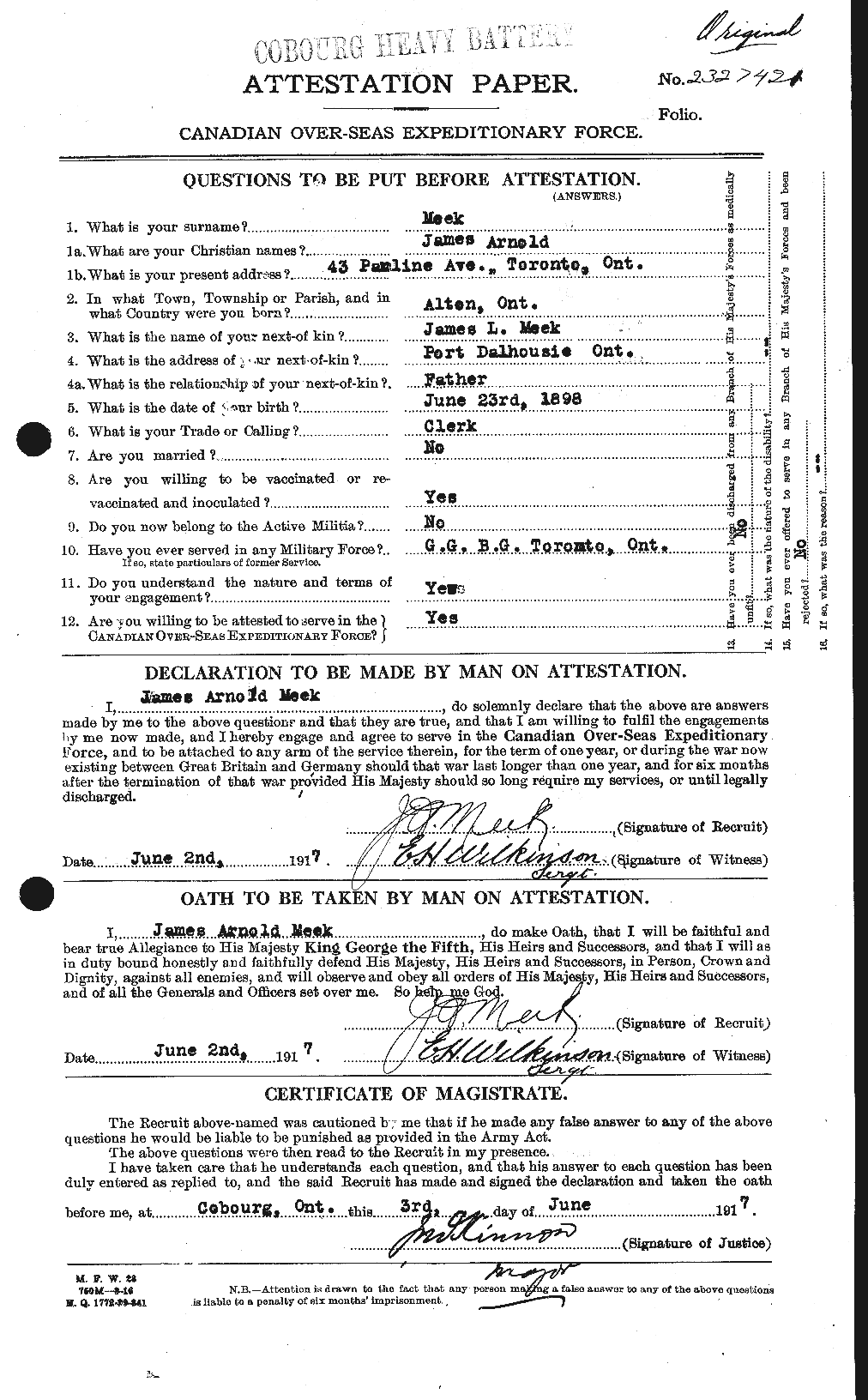 Personnel Records of the First World War - CEF 487681a