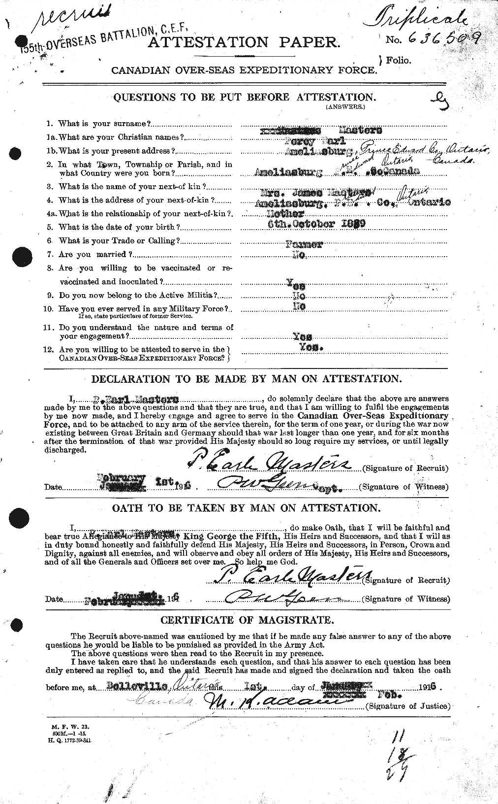 Personnel Records of the First World War - CEF 488450a