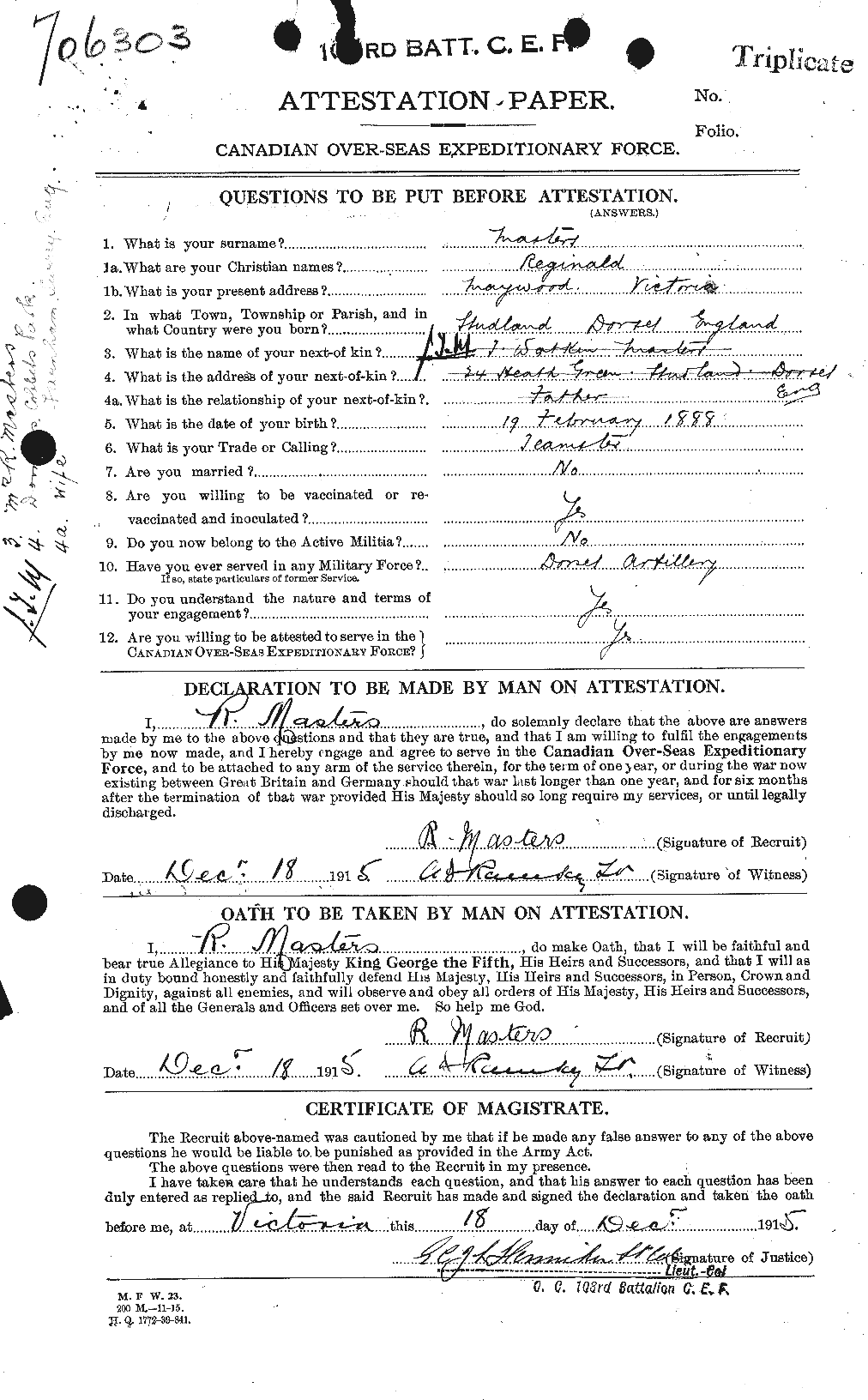 Personnel Records of the First World War - CEF 488454a