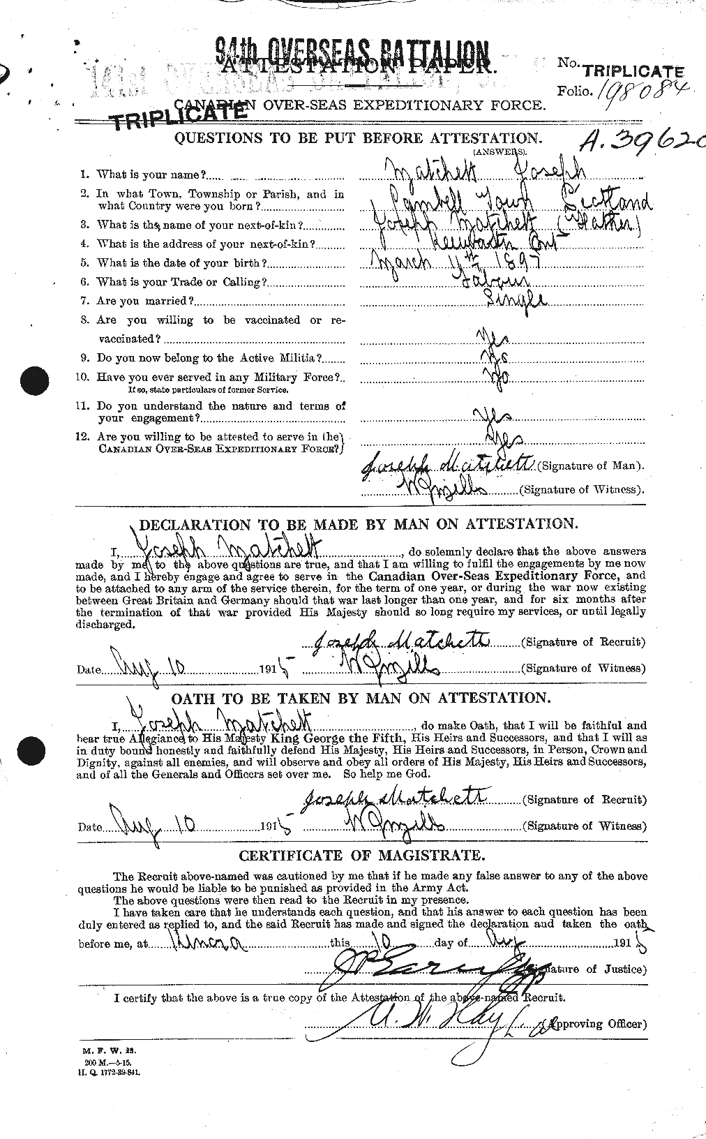 Personnel Records of the First World War - CEF 488583a
