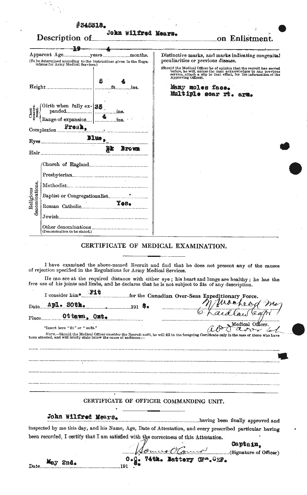 Personnel Records of the First World War - CEF 489703b