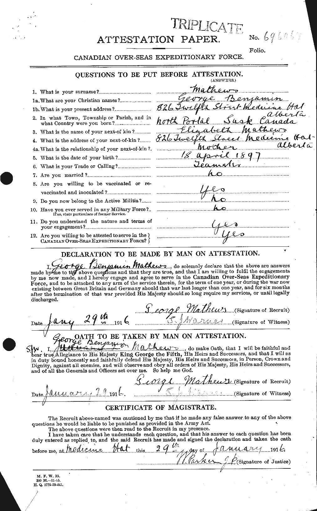 Personnel Records of the First World War - CEF 489965a