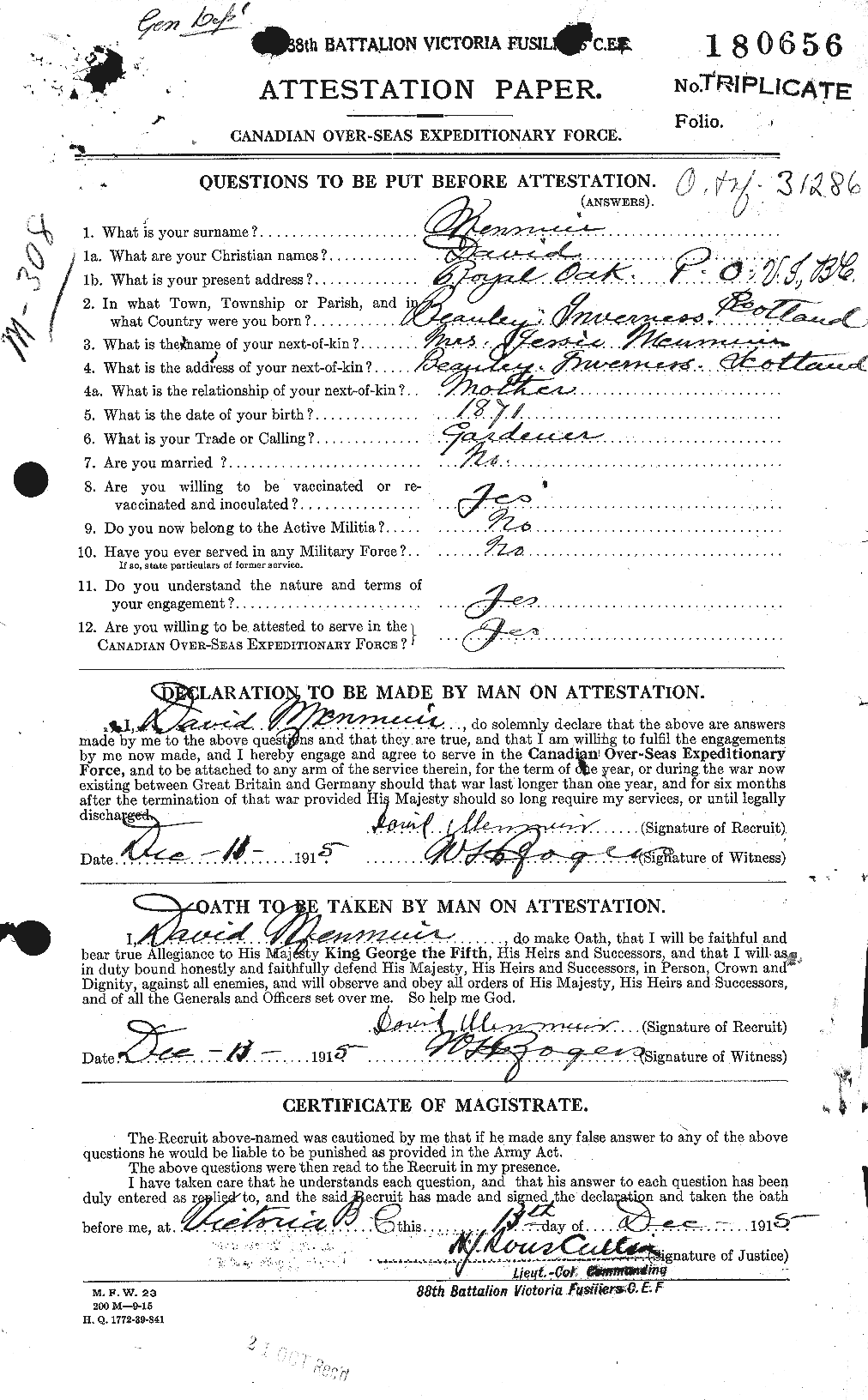 Personnel Records of the First World War - CEF 491652a