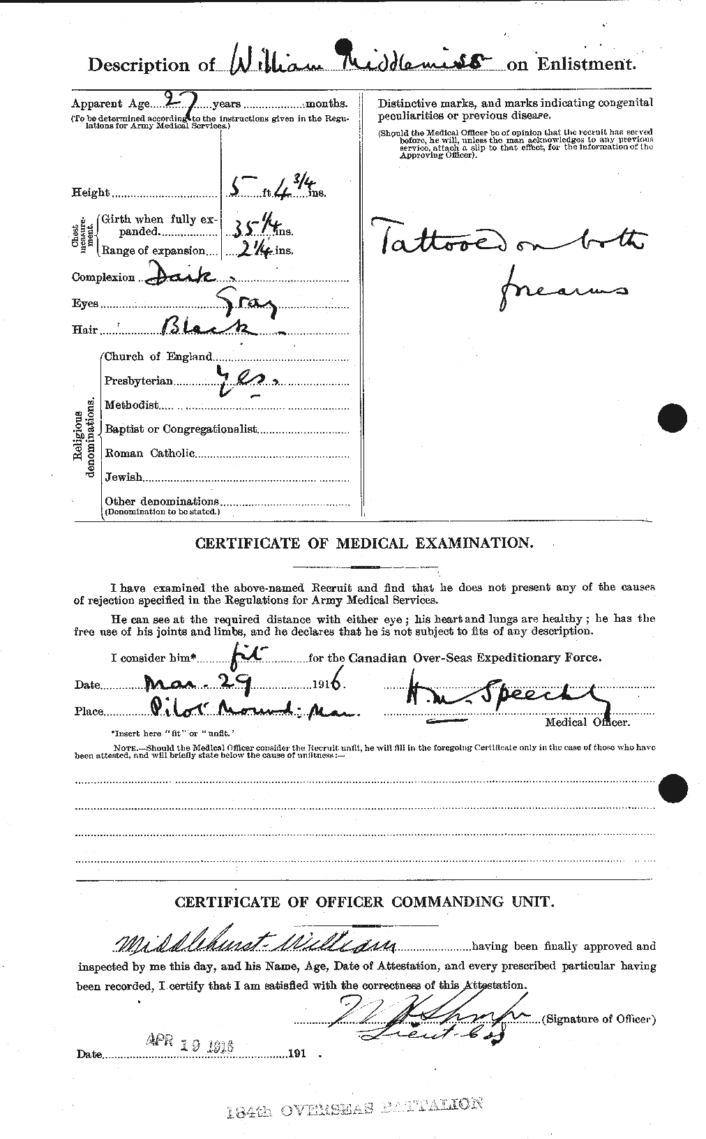 Personnel Records of the First World War - CEF 493011b