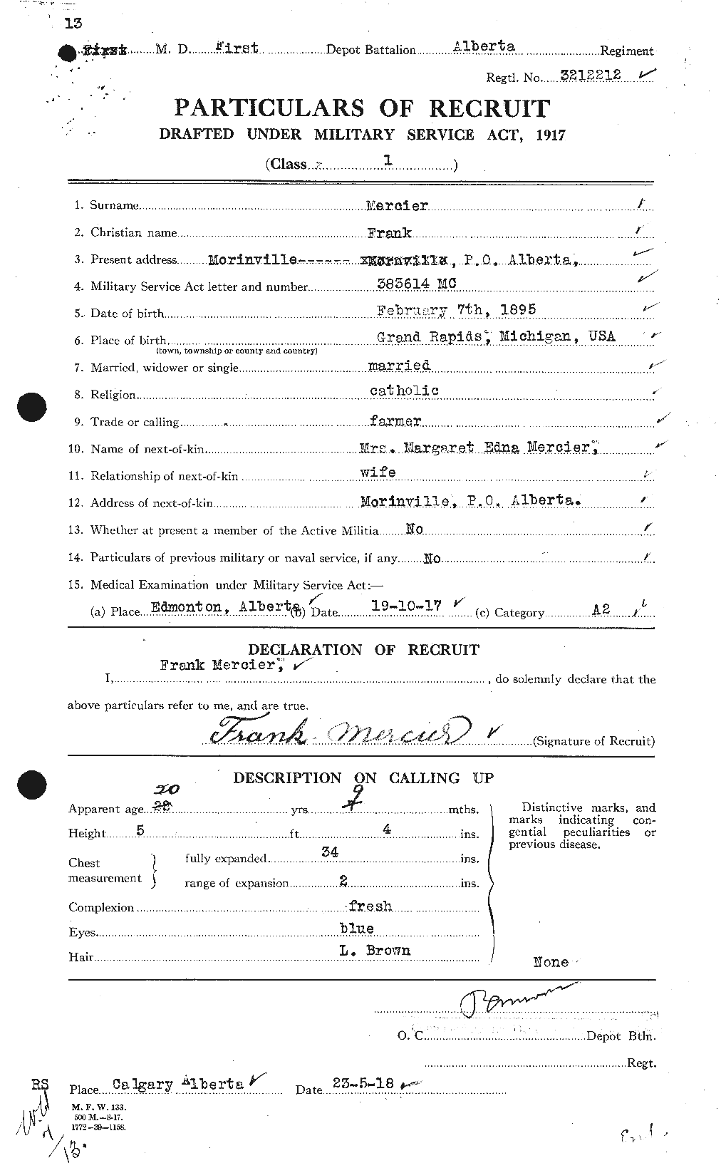 Personnel Records of the First World War - CEF 493483a