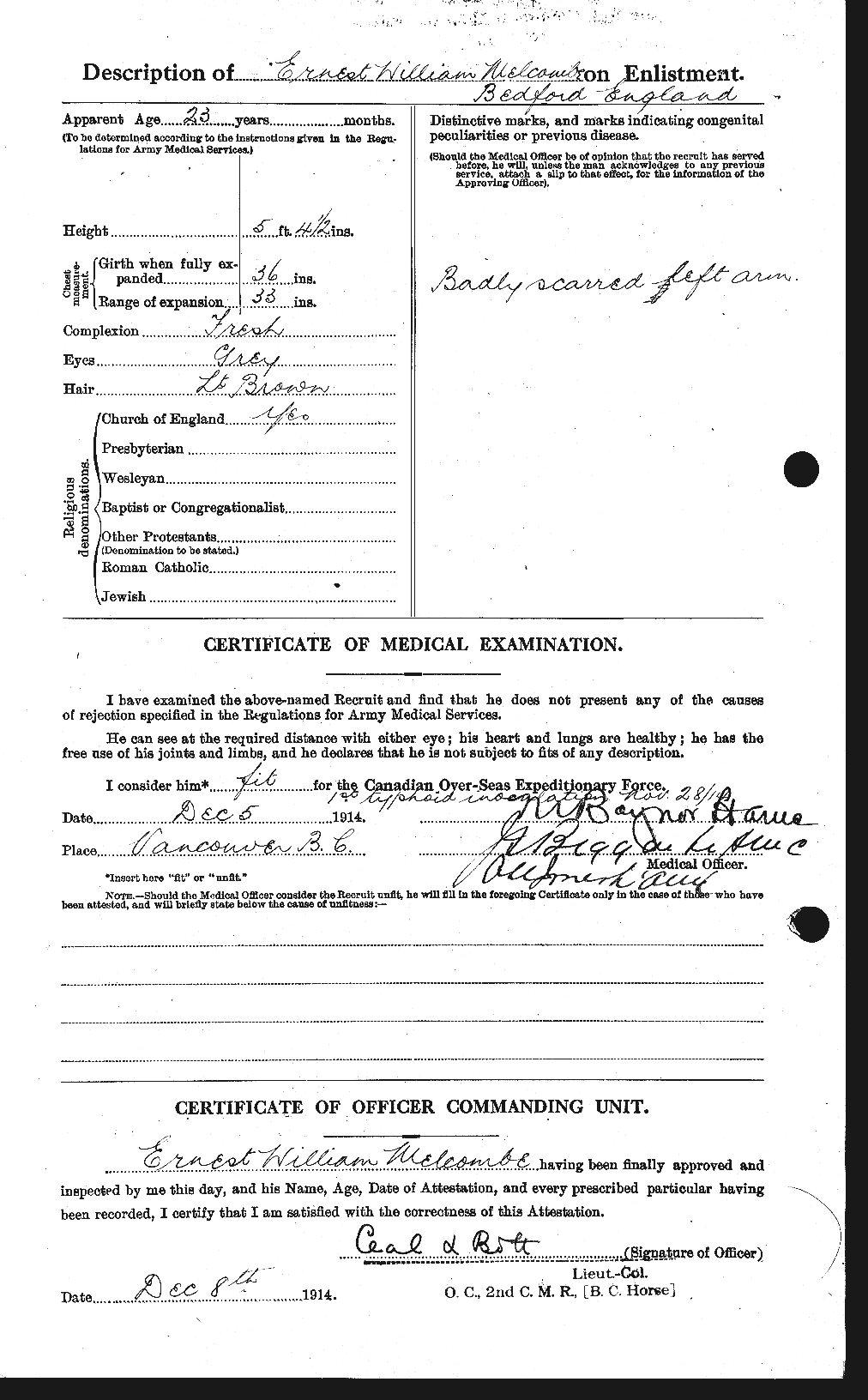 Personnel Records of the First World War - CEF 493599b