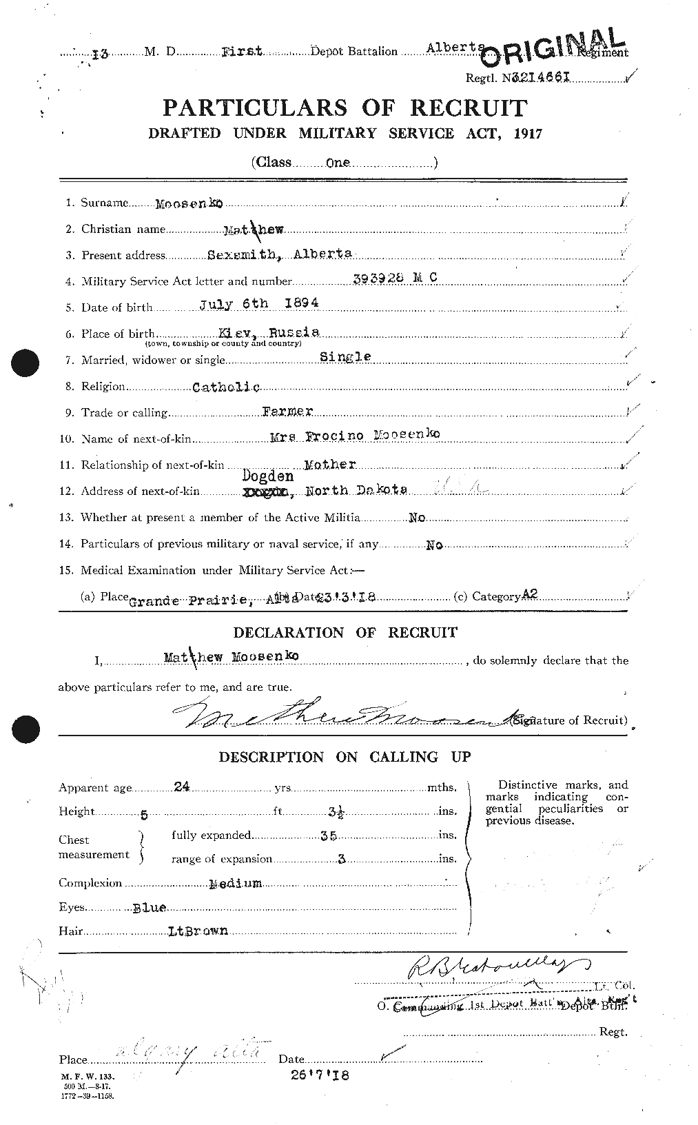 Personnel Records of the First World War - CEF 494082a